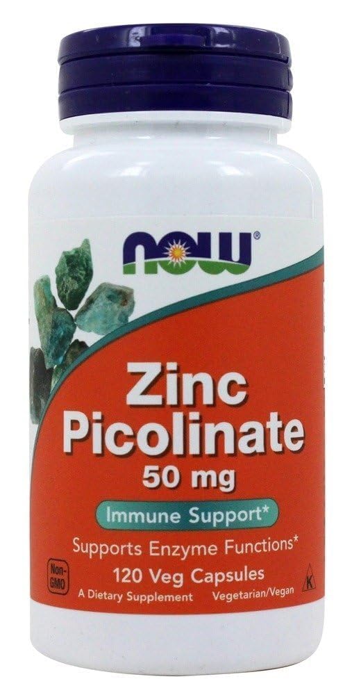 Closeup of zinc picolinate capsules highlighting vegetarian-friendly formula