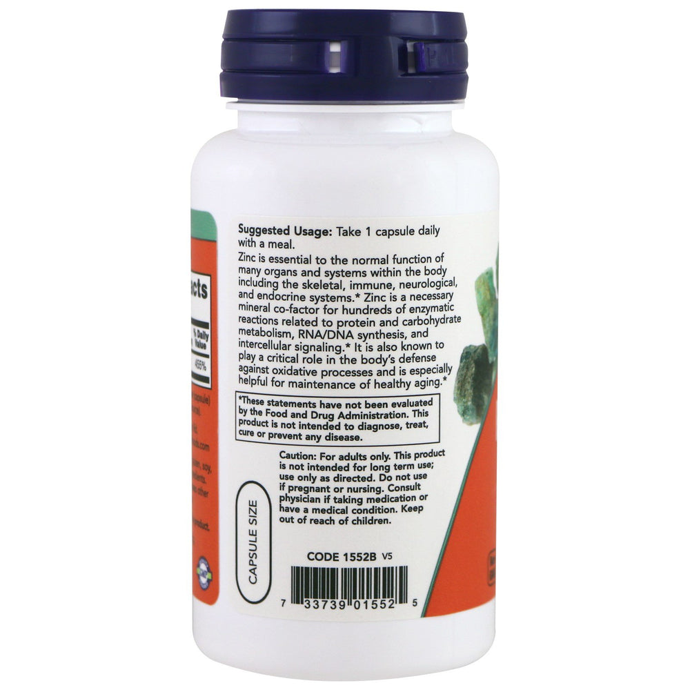 NOW Foods Zinc Picolinate 50 mg 3-pack packaging display emphasizing value and quality.