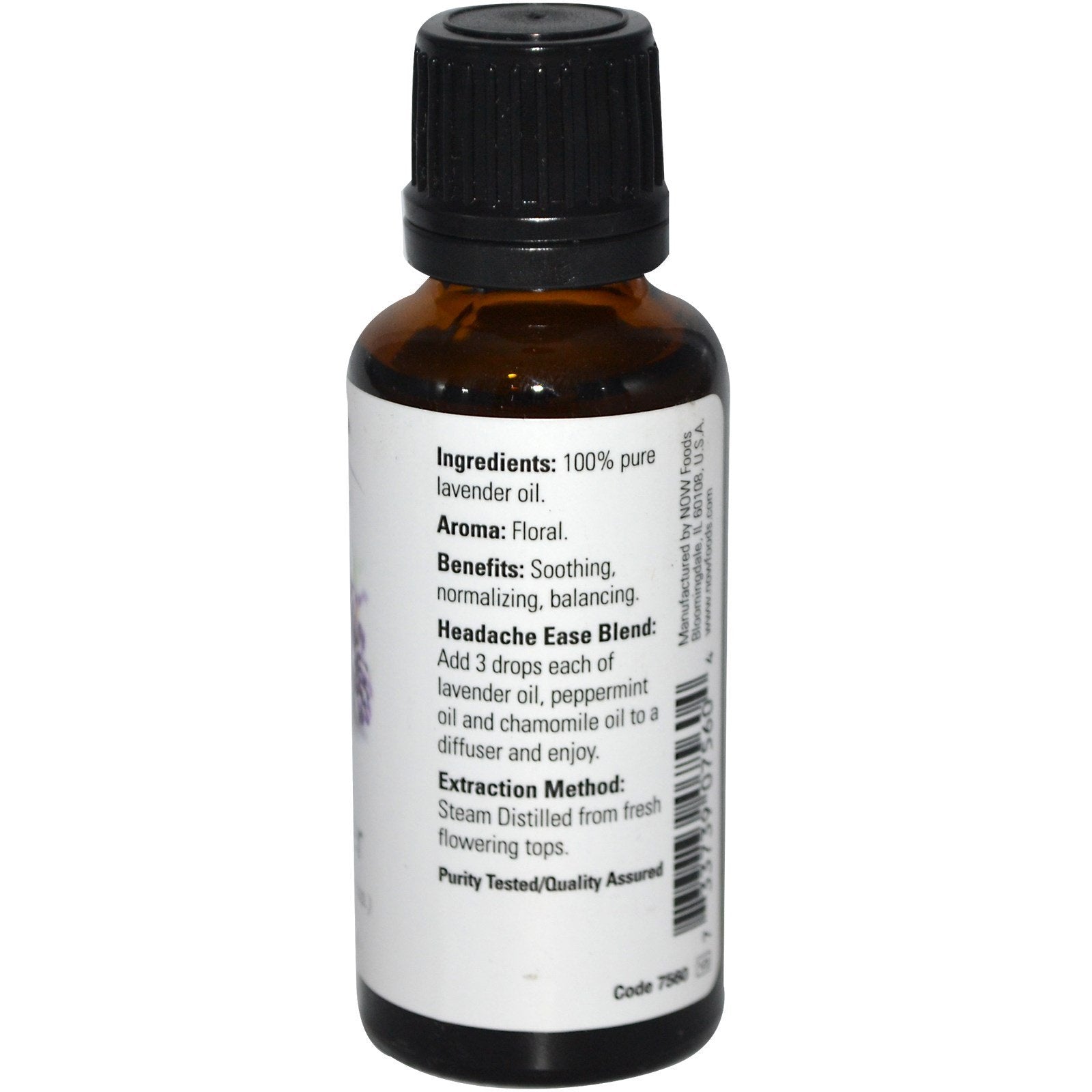 NOW Foods lavender oil diffuser-use for calming aromatherapy sessions.