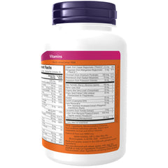 NOW Foods ADAM bottle label highlights essential nutrients for energy and balance