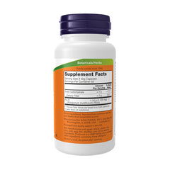 NOW Foods Fo-Ti bottle label close-up highlighting non-GMO vegan-friendly supplement.