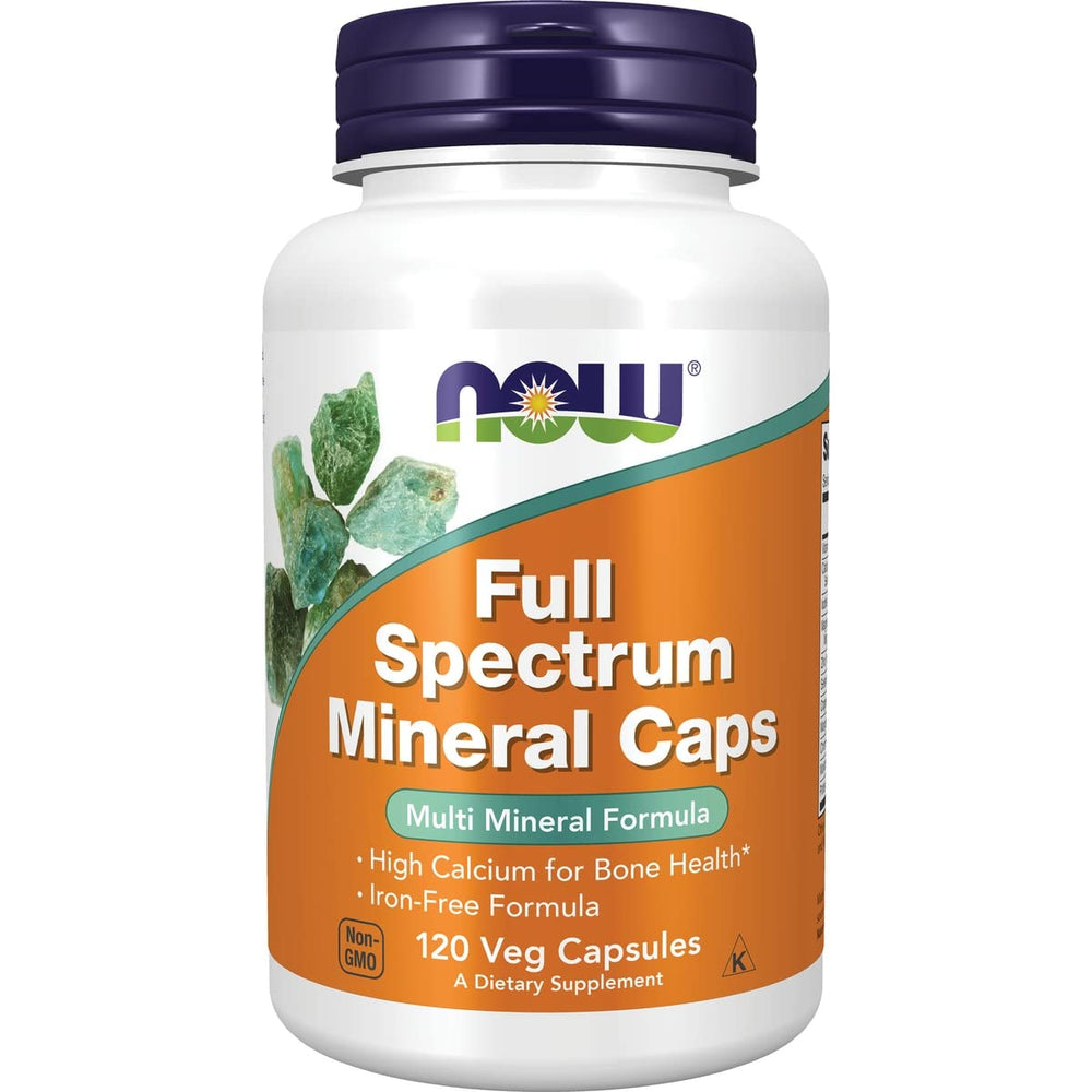 NOW Foods Full Spectrum Mineral Caps bottle front view for daily mineral support
