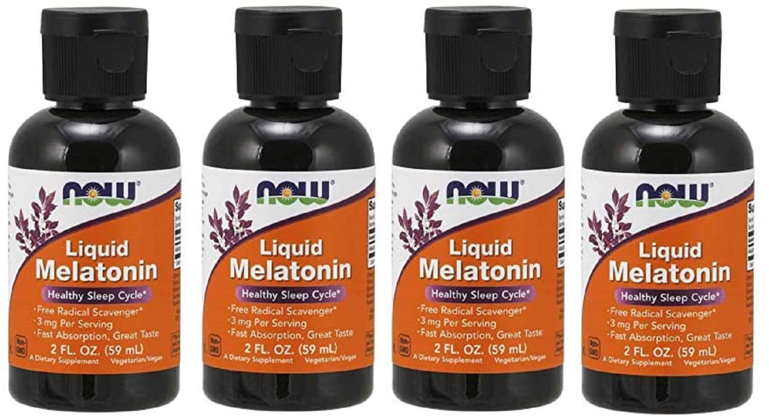 Now Foods Liquid Melatonin 3mg bottle with dropper for bedtime routine