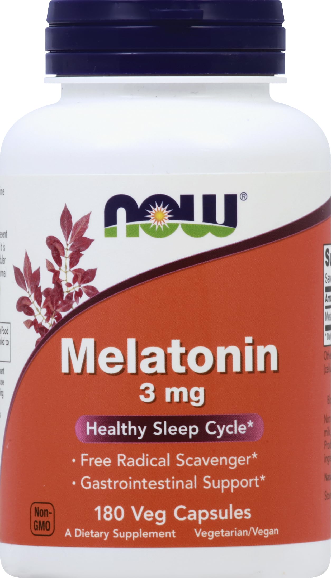 NOW Foods Melatonin 3 mg capsules for a calming bedtime routine