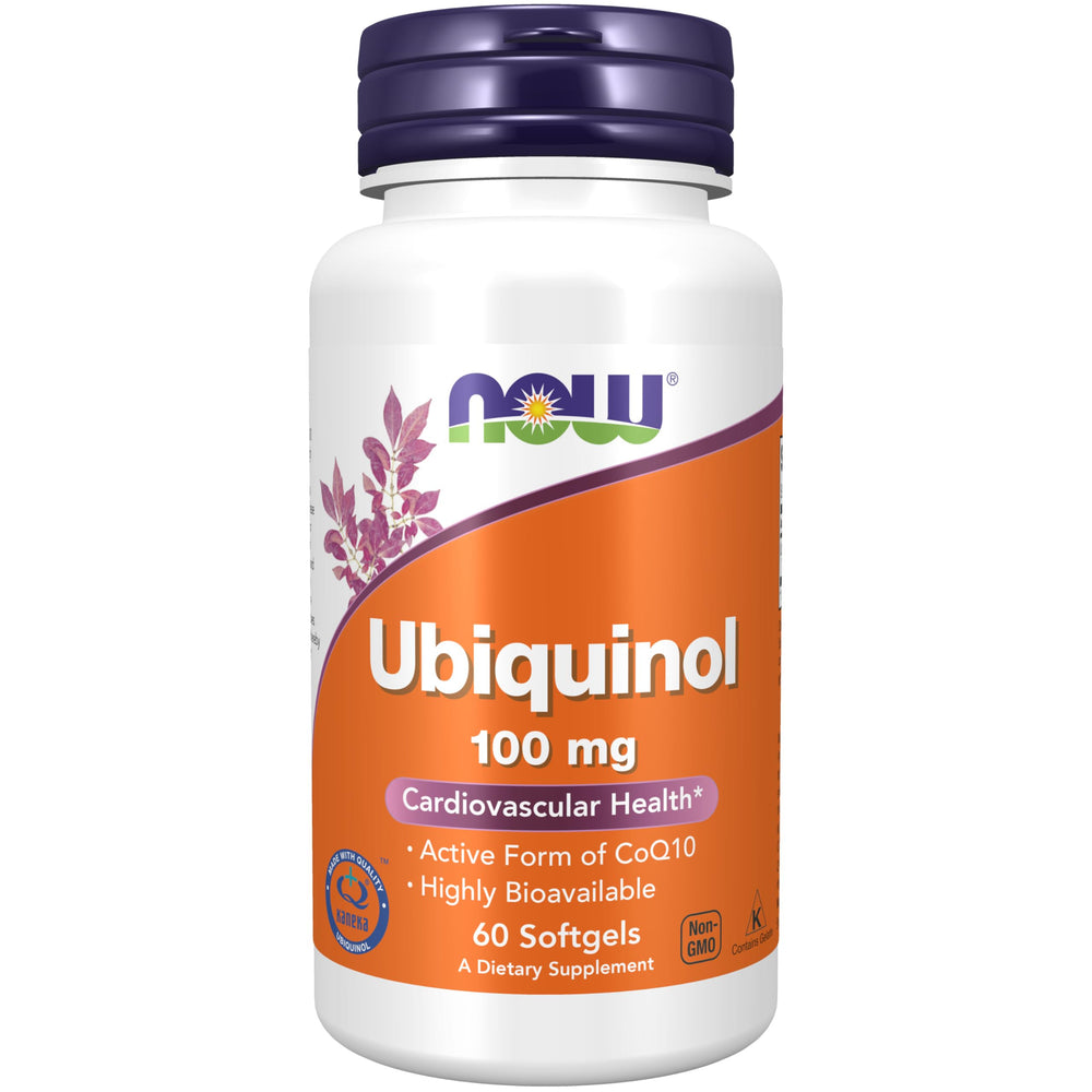 NOW Foods Ubiquinol 100 mg bottle for daily supplementation