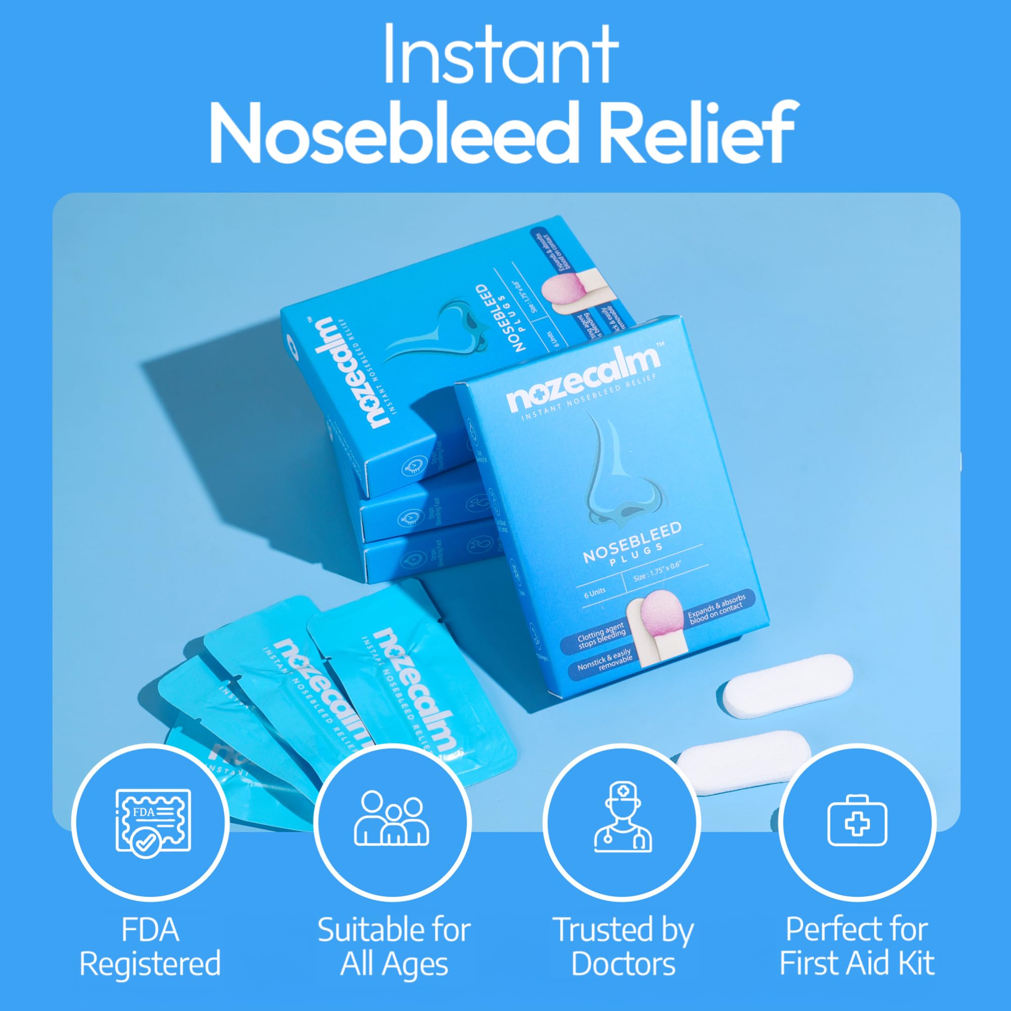 NozeCalm hypoallergenic design safe for sensitive skin