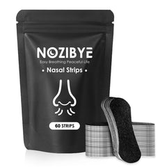 Nozibye packaging for breathing strips ready for nightly use.
