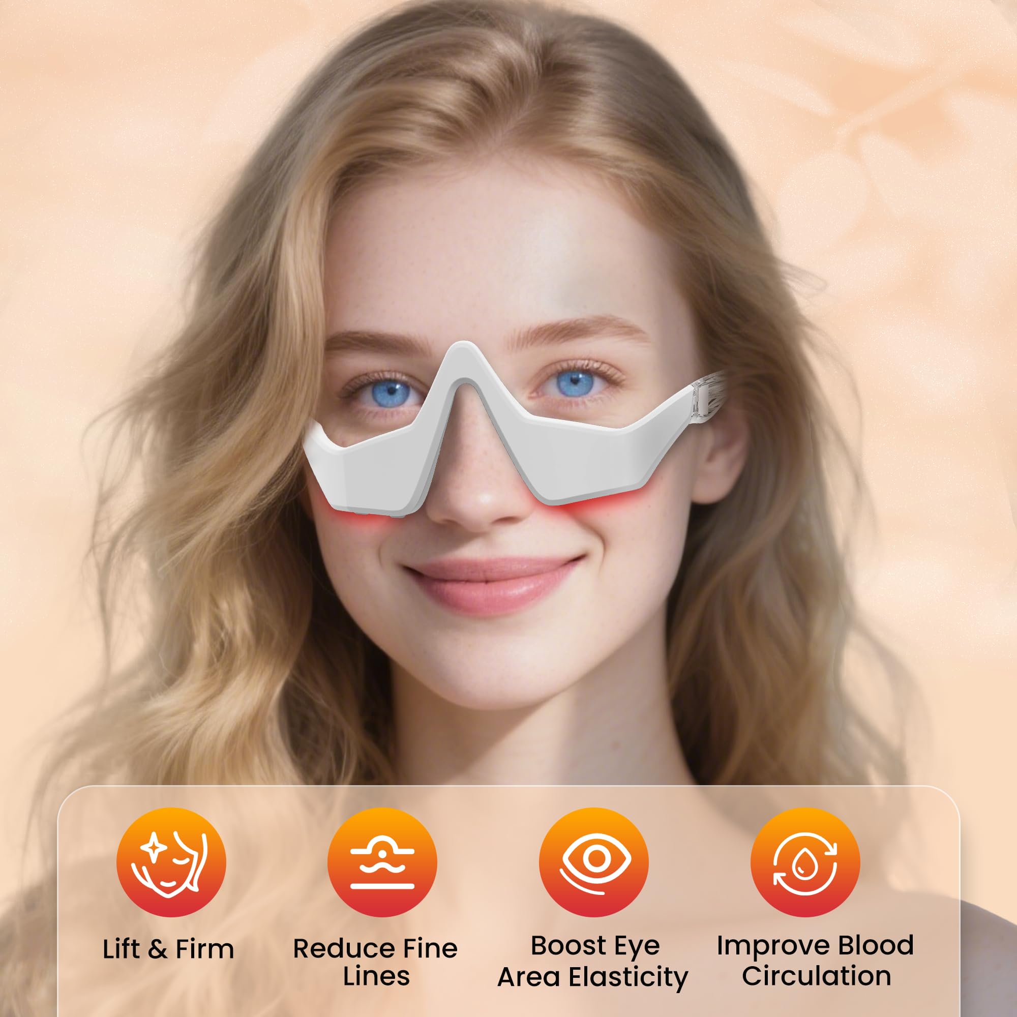 Npccto 650nm red light eye mask delivers targeted light therapy for eye-area comfort.