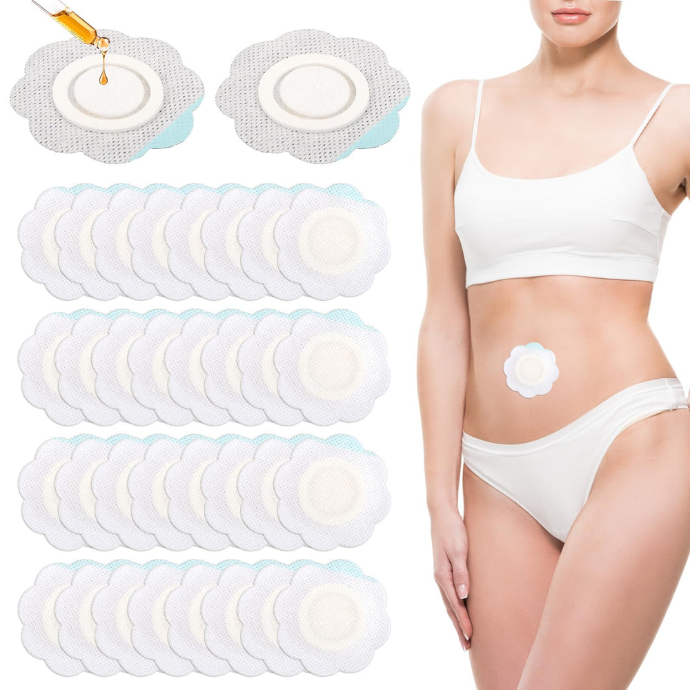 NQEUEPN castor oil pack wrap for belly button with self-adhesive fit enhances skin contact