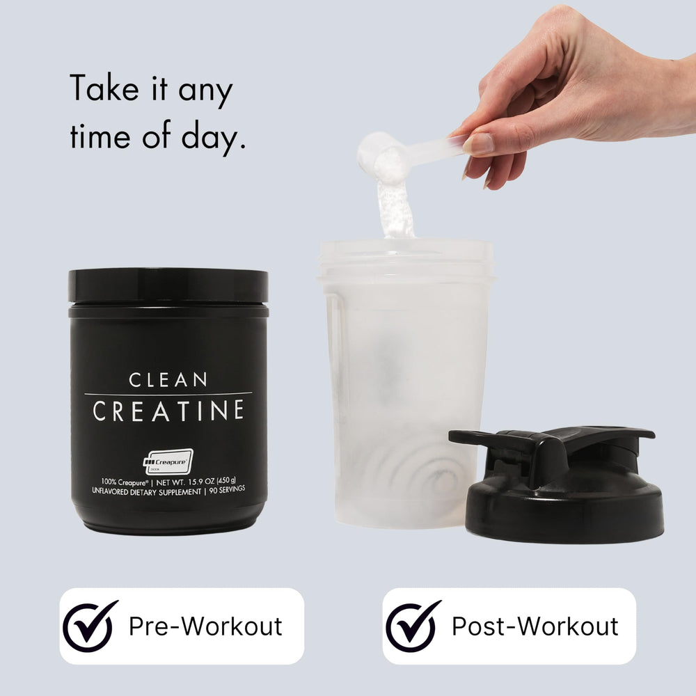 NSF-certified label on Clean Creatine indicating third-party testing and quality.