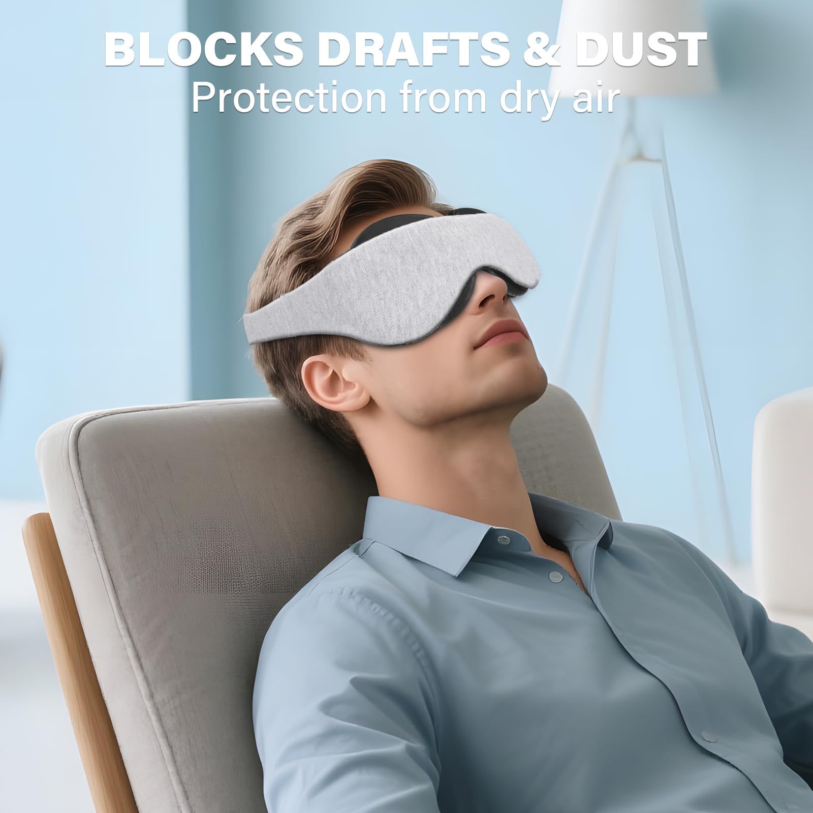 NSONER Silicone eye cups contour to the eye for comfortable light blocking