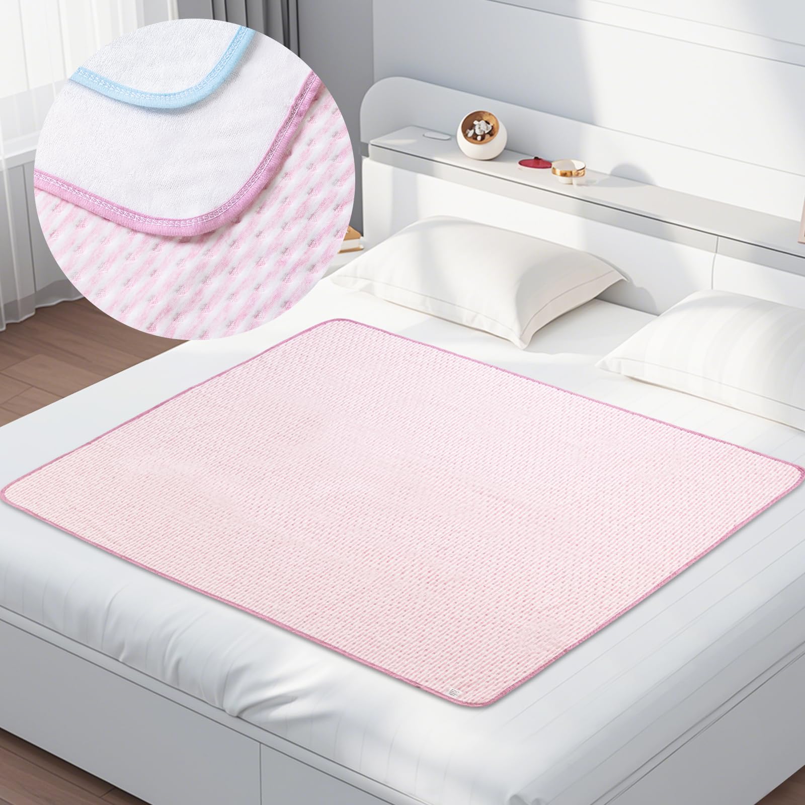 Ntoaujao bed pad pink color pack for comfortable nighttime protection.