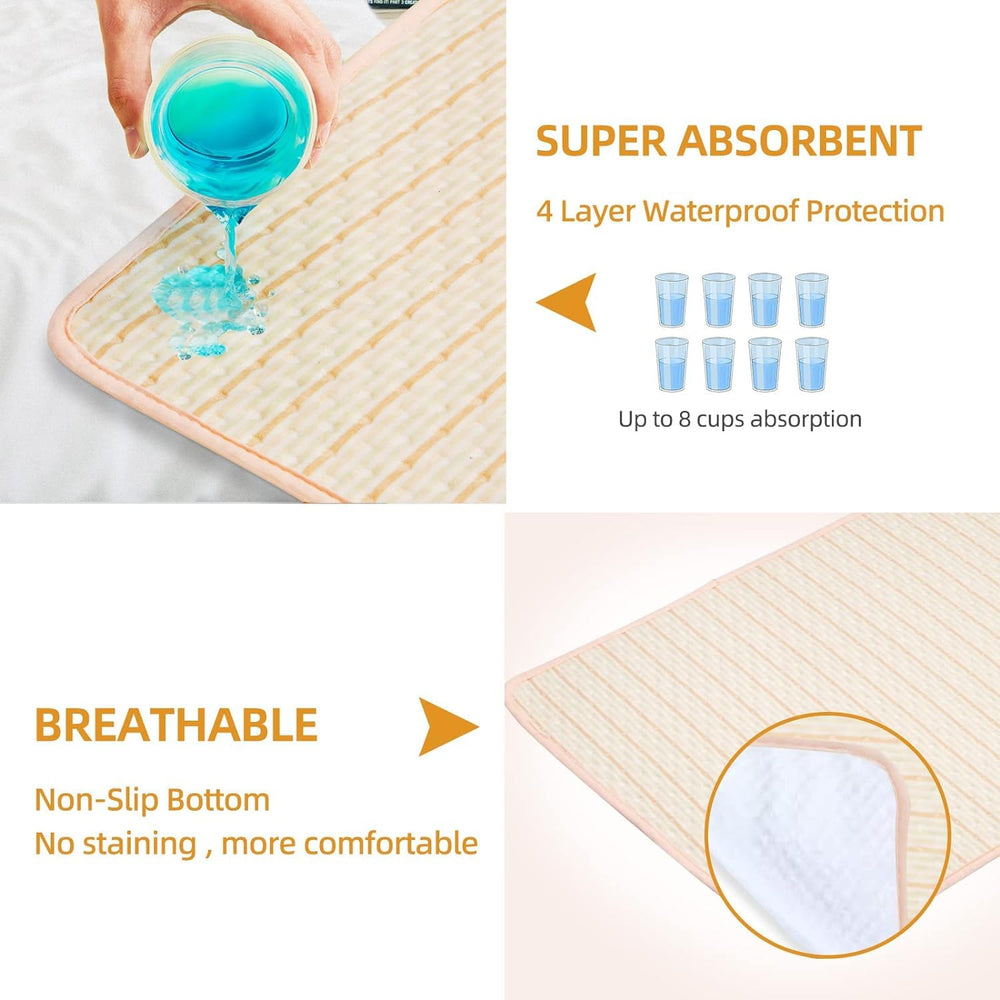 Ntoaujao reusable washable bed pad ready for next use