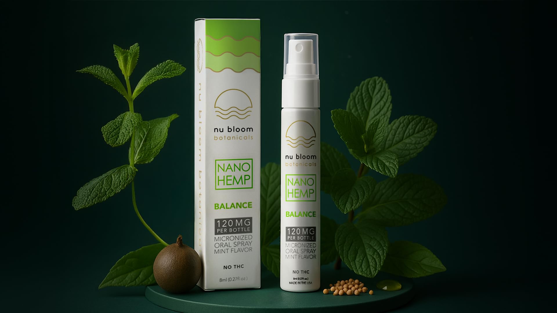 Nu Bloom lifestyle shot showing a calm break with the spray.