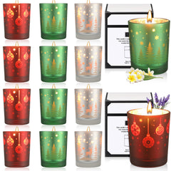Nuanchu Christmas candle set box with 12 fragrances for festive mood