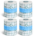 Nuanchu Transparent Dressing Adhesive Bandage – 4 Rolls, 2'' x 21.87 yd Waterproof Tape