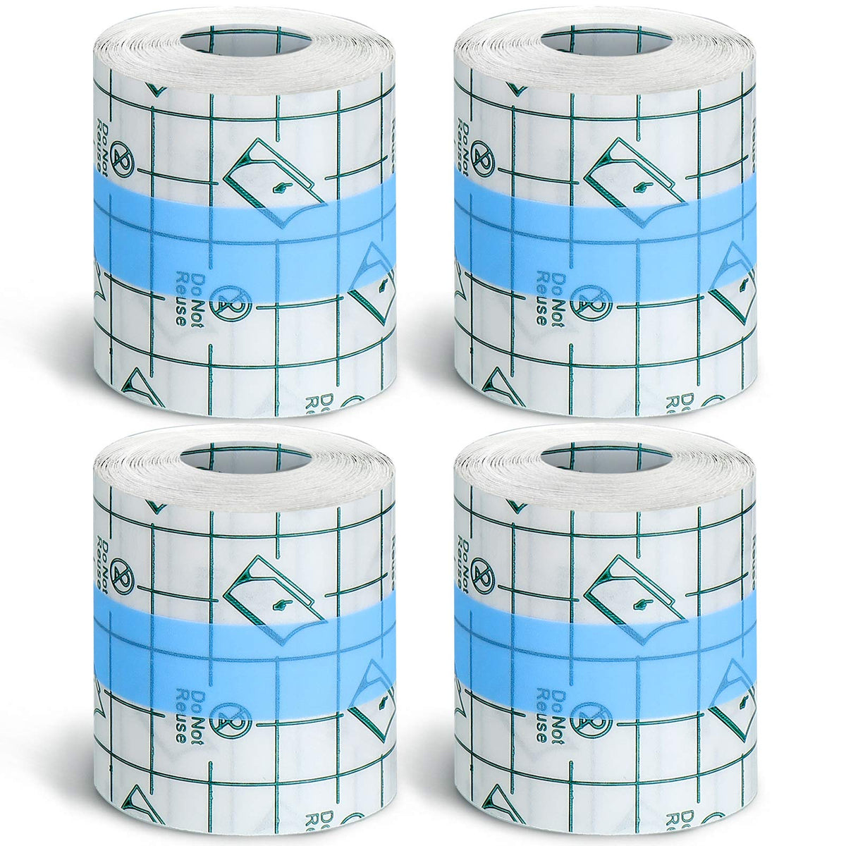 Nuanchu cinta adhesiva transparente con 4 rollos para uso diario, protege la piel.
