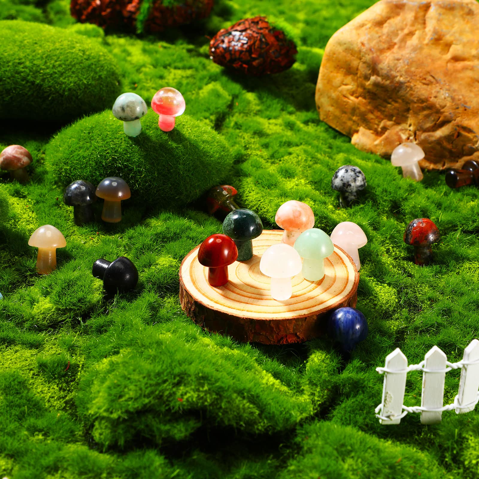 Nuanchu crystal mushroom decor – tiny sculpture for easy gifting and collection