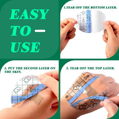 Nuanchu ellipse-bandage design with central blue line for easy alignment.
