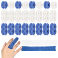 Nuanchu 40 Pcs Finger Bandage Tubular Cots – Breathable Cotton Finger Covers (White/Blue, 60 cm)