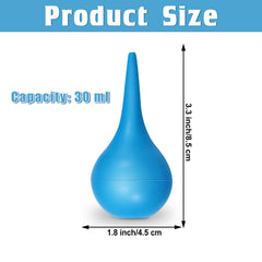 Nuanchu six-pack blue ear syringes for convenient family earcare.