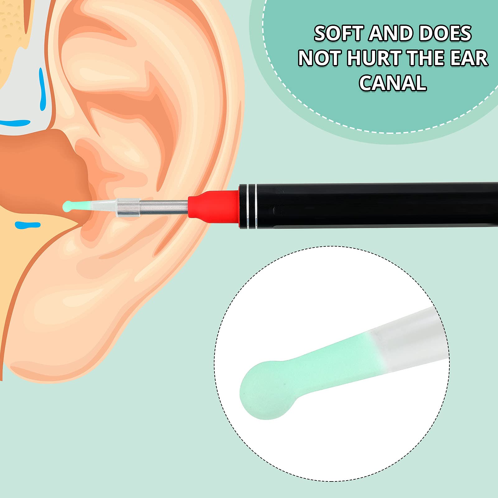 Nuanchu soft round-edge spoon tip designed for gentle cleaning.