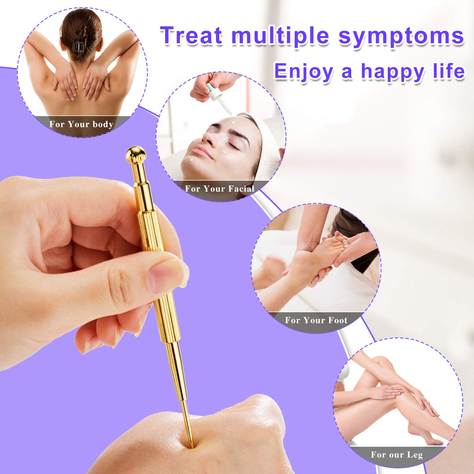 Nuanchu spring-loaded acupoint pen helps prevent hard presses during reflexology sessions.