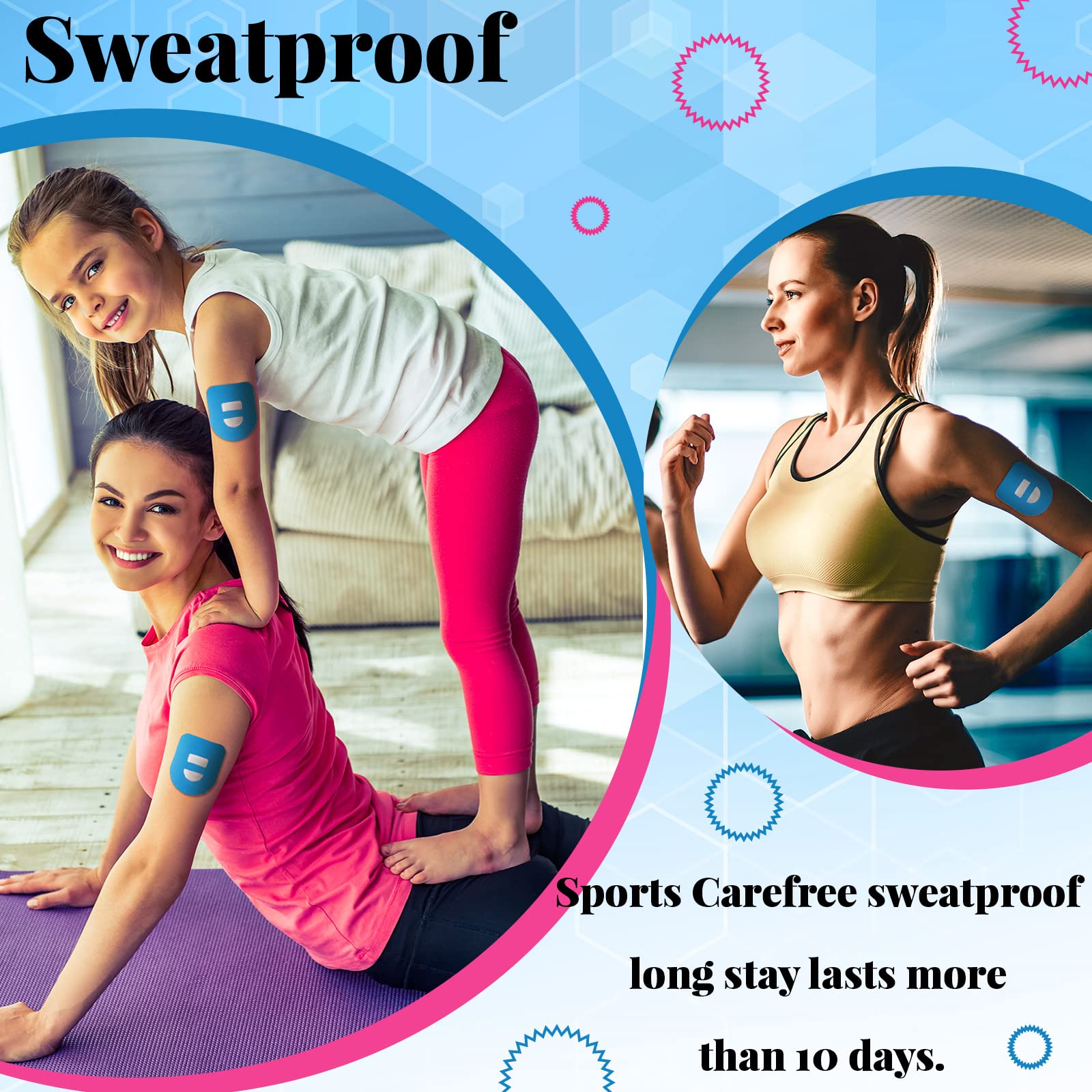 Nuanchu sweatproof CGM patches keep your device secure during workouts.