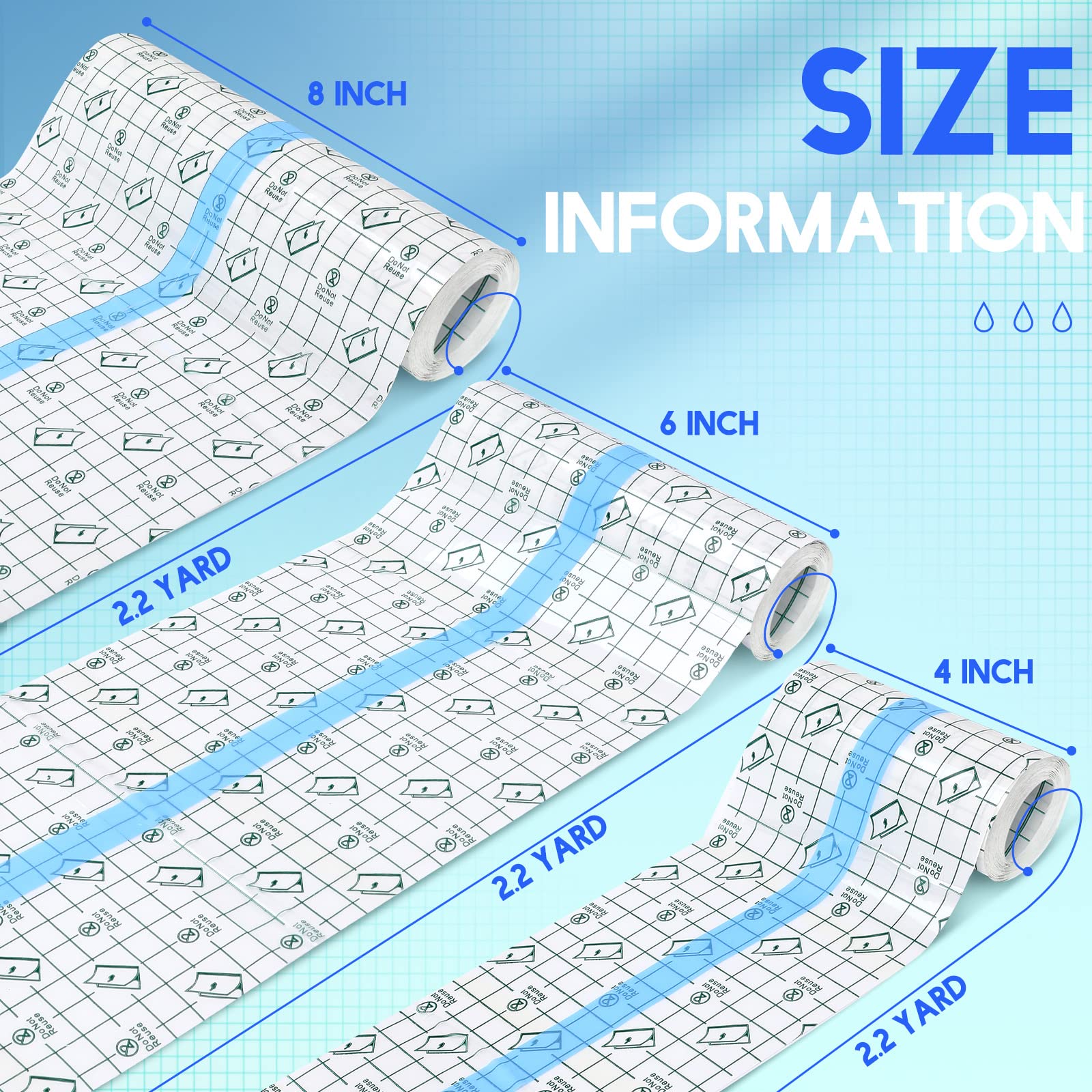 Applied Nuanchu 4-inch tattoo bandage on skin showing breathable, flexible coverage.