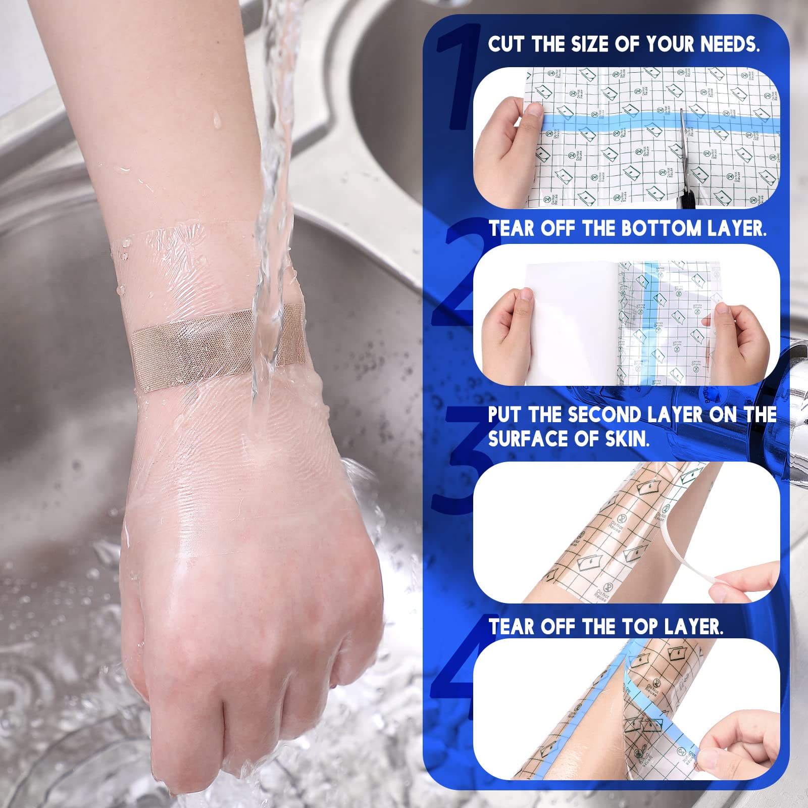 Nuanchu tattoo bandage 6-inch roll for broader tattoo coverage.
