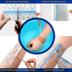 Nuanchu 6 inch tattoo wrap roll offers extended protection for larger areas.