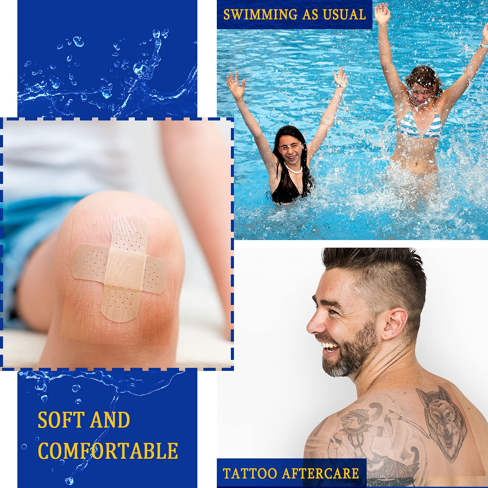 Nuanchu clear tattoo film wrap protects while showering for convenient healing.