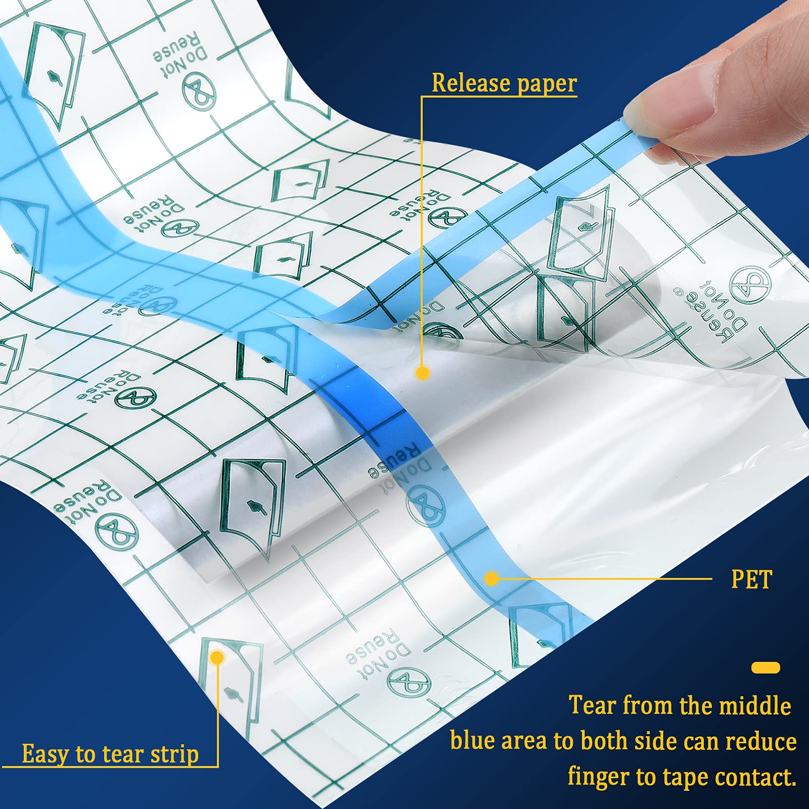 Nuanchu waterproof tattoo patch application on skin keeps wound protected while active.
