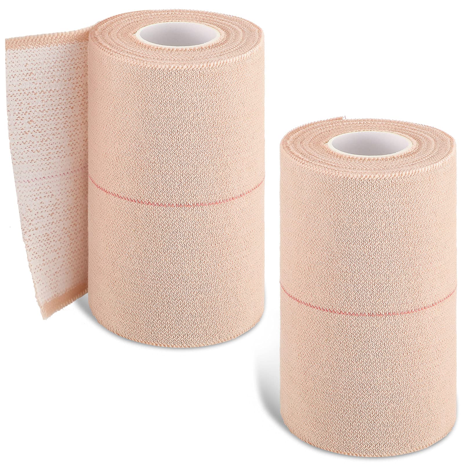 Nuanchu two-rolls elastic tape bandage beige, breathable support for joints and sprains.