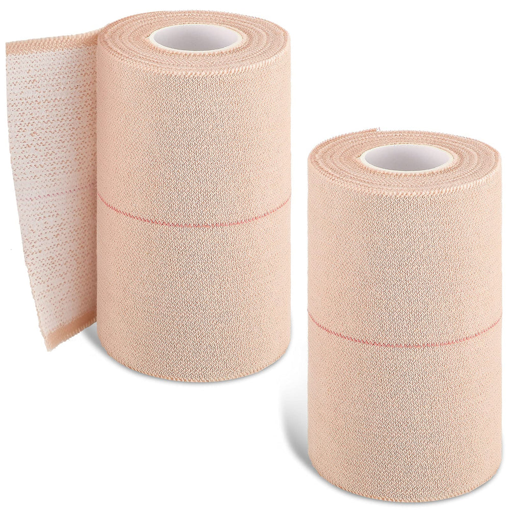 Nuanchu two-rolls elastic tape bandage beige, breathable support for joints and sprains.
