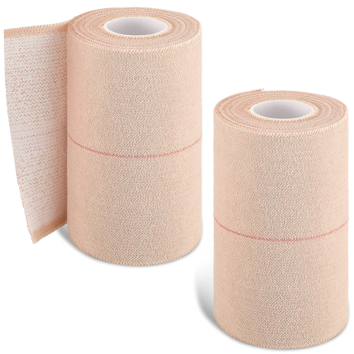 Nuanchu two-rolls elastic tape bandage beige, breathable support for joints and sprains.