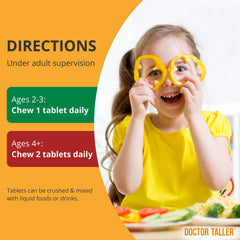 NuBest Doctor Taller Kids bottle back showing nutritional info and gluten-free formula.