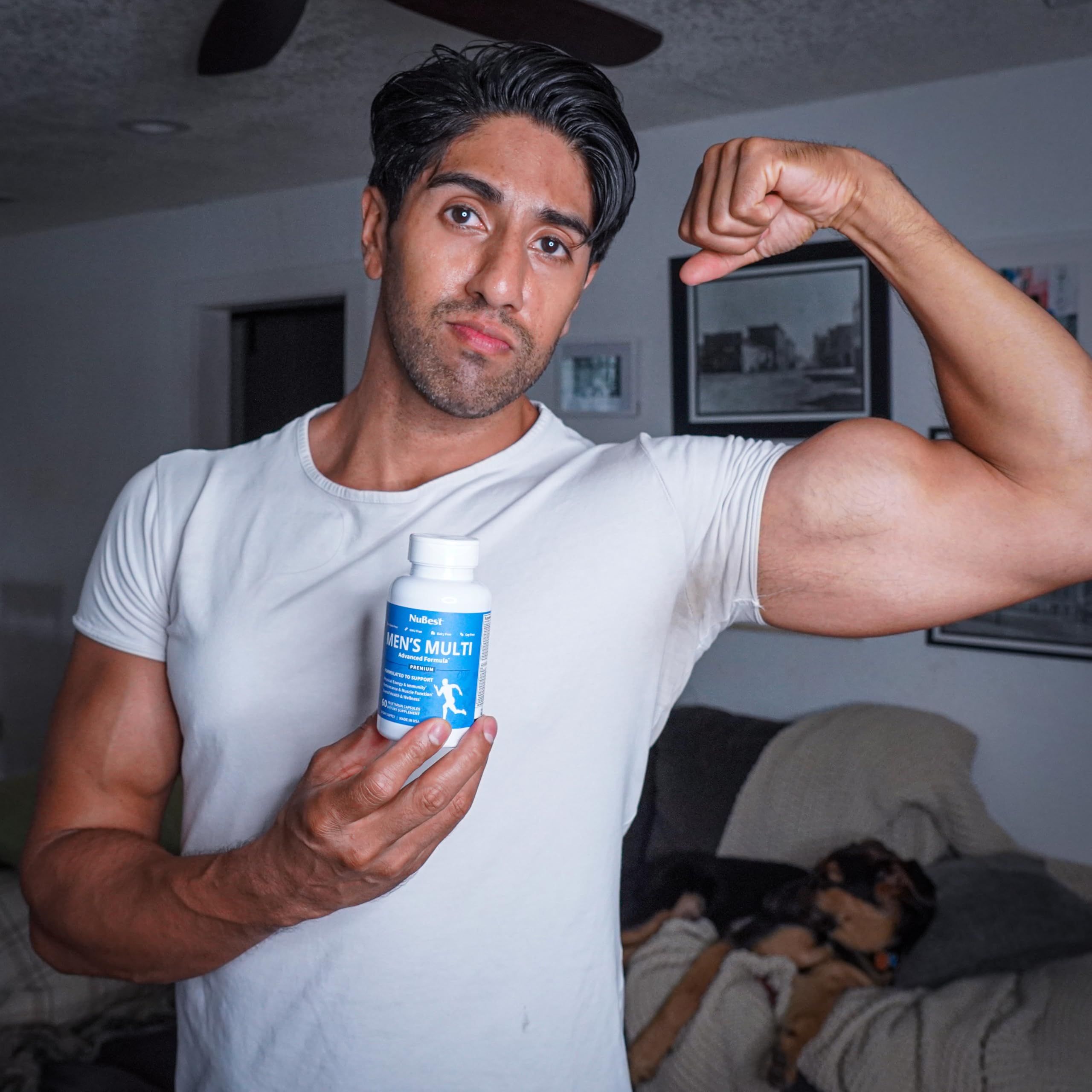 NuBest capsules with B vitamins and herbs signaling daily energy and focus
