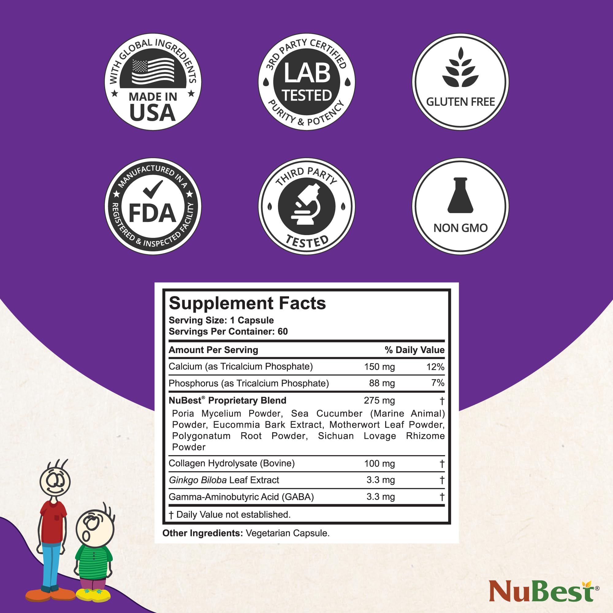 NuBest Tall packaging box shows GMP and HACCP certification.
