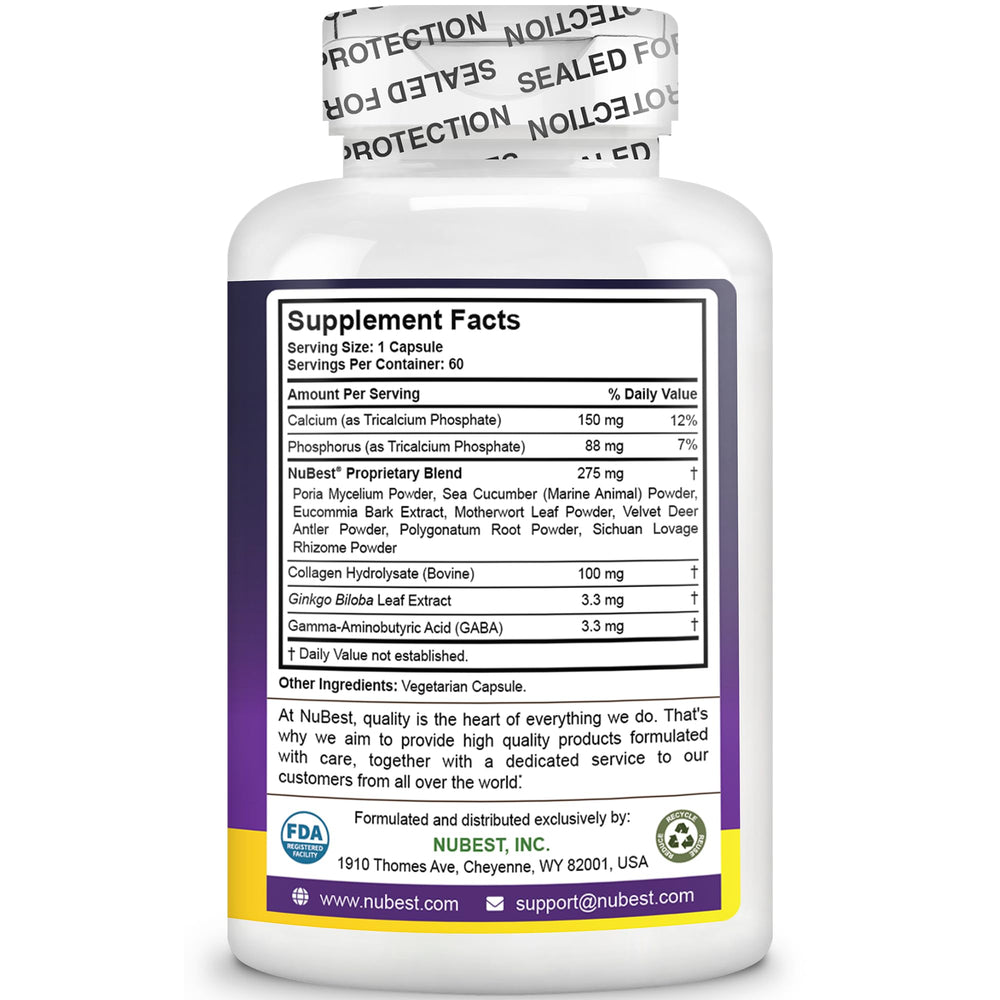 NuBest Tall lab-tech imagery conveys strict quality control in production.