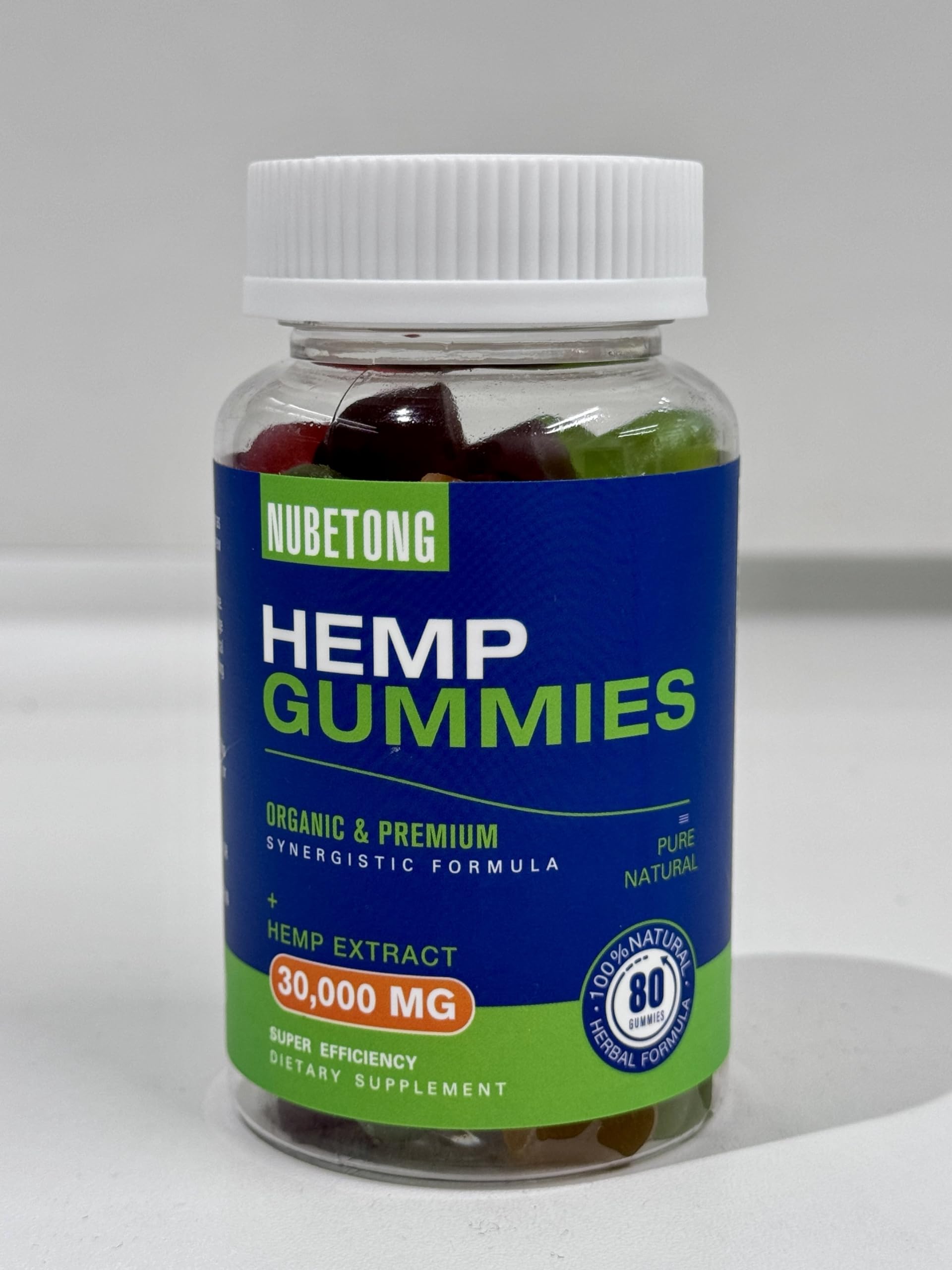 Nubetong gummies labeled with CO2 extraction sign signaling purity and quality.