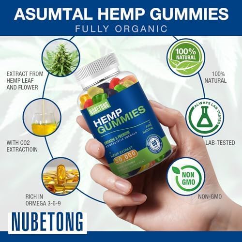Nubetong hemp gummies pack displayed for easy stocking and travel.