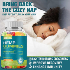 Nubetong Hemp Gummies textured gummy with tropical taste.
