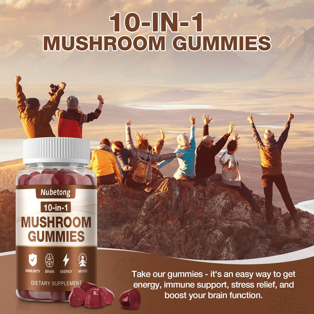Ingredients list of Nubetong Mushroom Gummies with ten mushrooms