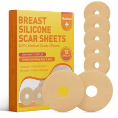 Nubical silicone scar sheet for breast round 3in supports scar softening and smoothing.