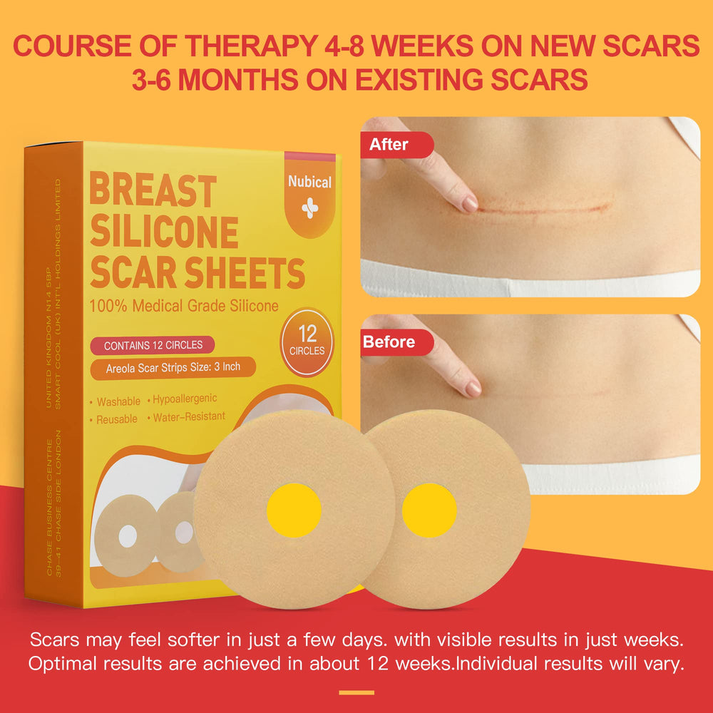 Nubical silicone scar sheets are reusable, breathable, and washable for ongoing scar care.