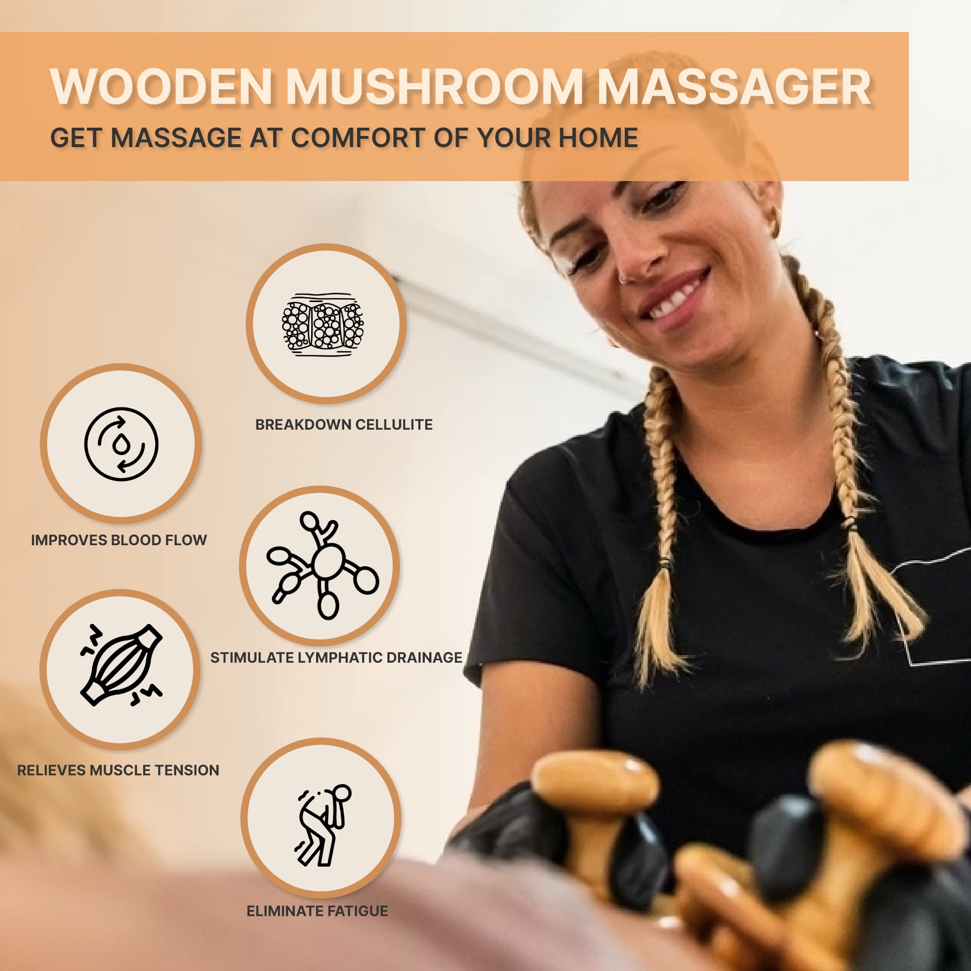 Nuddspa gua sha wooden tool smooths fascia while aiding gentle contouring rituals.