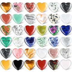 Nuenen heart-shaped crystal worry stone in assorted colors for calm mindfulness