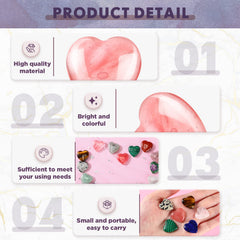 Nuenen heart stones 0.8-inch size, portable pocket crystals.
