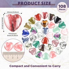Nuenen heart stones assorted colors for crafts and displays.